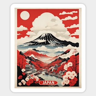 Japan Travel Vintage Tourism Poster Sticker